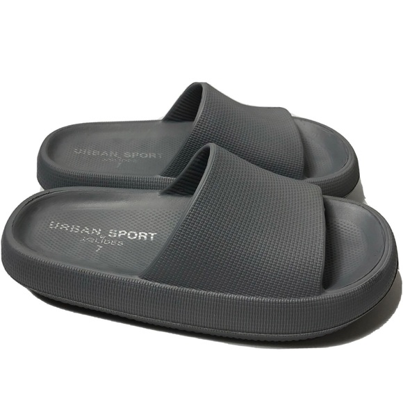Urban Sport by J. Slides gray slide sandals. Size 7. In like new condition! - Picture 1 of 8